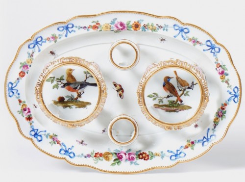 Paire de porte-huiliers en porcelaine de Meissen, période Marcolini (1774-1814) - Céramiques, Porcelaines Style 