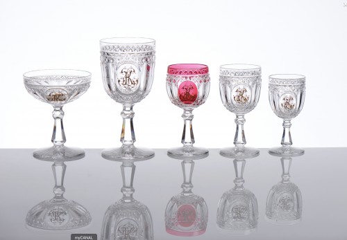 Baccarat – Fine Lead Crystal Service for 12, Comprising 60 Pieces, 19th Cen - silverware & tableware Style 