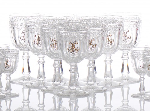 Antiquités - Baccarat – Fine Lead Crystal Service for 12, Comprising 60 Pieces, 19th Cen