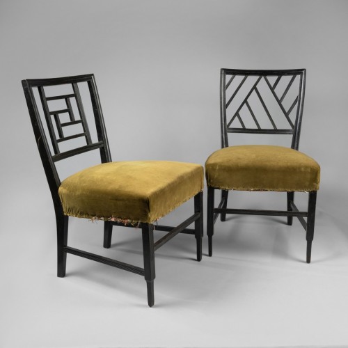 Art nouveau - Pair of chairs by Edward William Godwin (1833-1886)