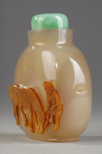 Snuff bottle agate - China Official School 1750 - 1850 - Asian Works of Art Style 