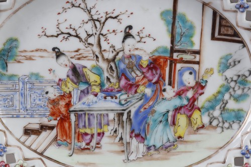 Pair porcelain dish - Qianlong period 1736/1795 - Asian Works of Art Style 