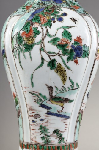 17th century - Pair of porcelain vases from the &quot;Famille Verte&quot;  - Kangxi 1662-1722