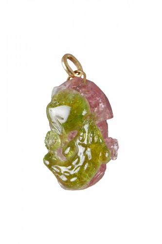 Pendentif en tourmaline Chine 1900/1930