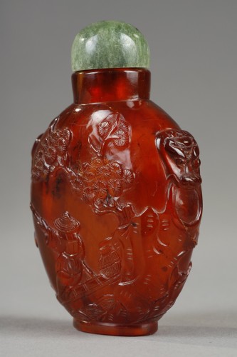 Flacon tabatière en ambre Chine 1790/1850 - Bertrand de Lavergne