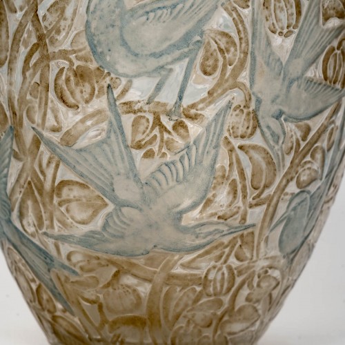 1923 René Lalique - Vase Martin Pecheurs - 