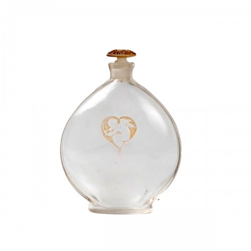 1920 René Lalique - Perfume Bottle l&#039; Amour Dans Le Coeur Glass for Arys
