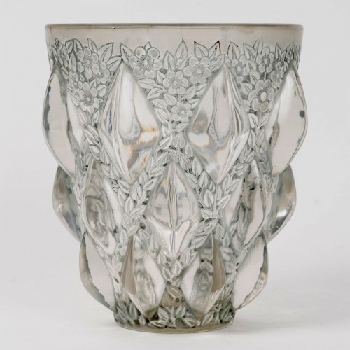 1927 René Lalique - Vase Rampillon - Verrerie, Cristallerie Style Art Déco