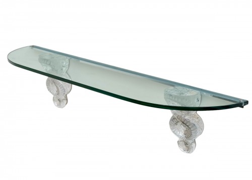 Marc Lalique - Console Double Séville Cristal Blanc