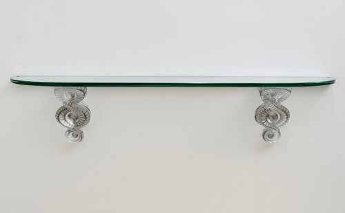 Marc Lalique - Console Double Séville Cristal Blanc - Verrerie, Cristallerie Style Années 50-60