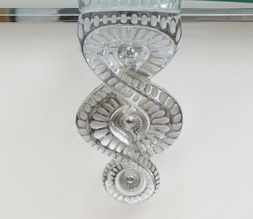 Verrerie, Cristallerie  - Marc Lalique - Console Double Séville Cristal Blanc