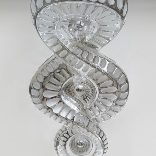 Marc Lalique - Console Double Séville Cristal Blanc - BG Arts
