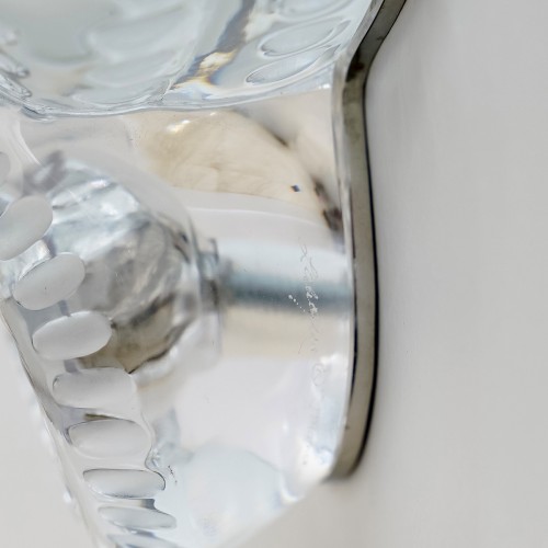 XXe siècle - Marc Lalique - Console Double Séville Cristal Blanc