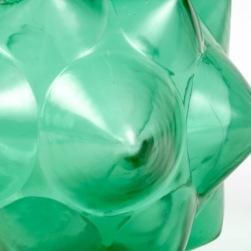 XXe siècle - 1927 René Lalique - Vase Champagne vert émeraude