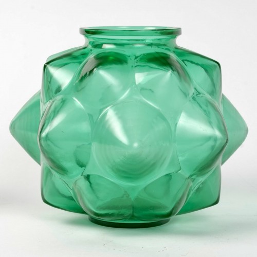 Art Déco - 1927 René Lalique - Vase Champagne vert émeraude