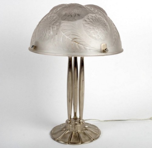 1921 René Lalique - Lampe Dahlias - Luminaires Style Art Déco