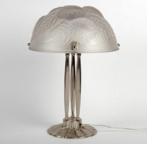 Antiquités - 1921 René Lalique - Lampe Dahlias