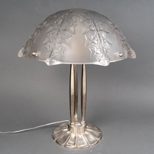 Lighting  - 1921 René Lalique - Pair Of Lamps Lierre Ivy 