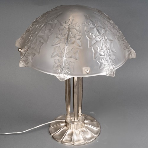 1921 René Lalique - Pair Of Lamps Lierre Ivy  - 