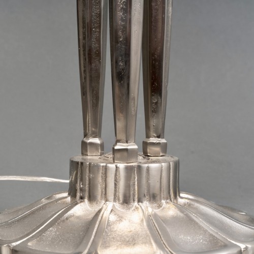 Art Déco - 1921 René Lalique - Pair Of Lamps Lierre Ivy 