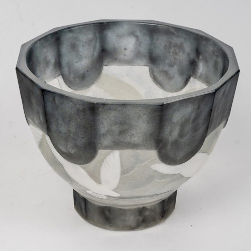 Art Déco - 1933 Gabriel Argy Rousseau - Coupe Vase Les Ramiers