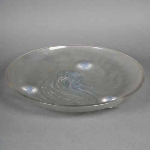 1920 René Lalique Bowl Trepied Sirene Mermaid - Glass & Crystal Style Art Déco