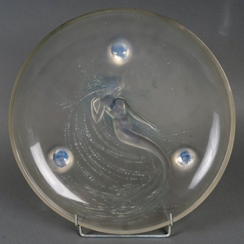 Glass & Crystal  - 1920 René Lalique Bowl Trepied Sirene Mermaid