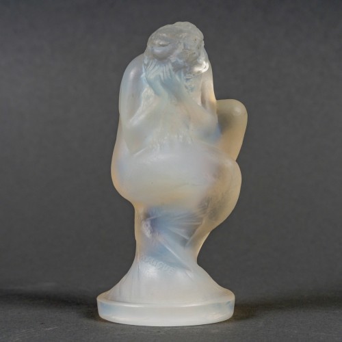 1920 René Lalique - Car Mascot Statuette Sirene Mermaid - Glass & Crystal Style Art Déco