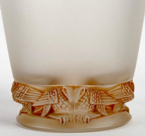 Art Déco - 1938 René Lalique - Vase Frise Aigles