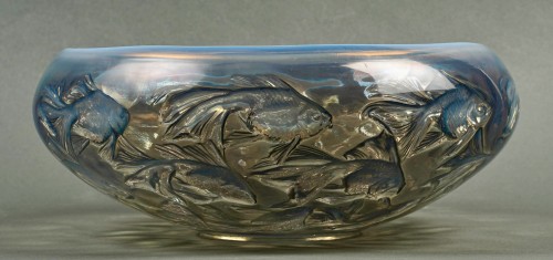 1921 René Lalique - Bowl Cyprins Fishes  - Glass & Crystal Style Art Déco