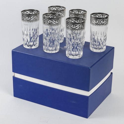 Saint Louis - 12 Tumblers Thistle Crystal With Platinum - silverware & tableware Style 