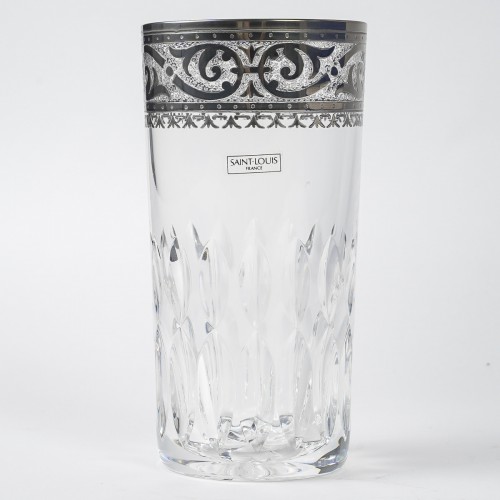 20th century - Saint Louis - 12 Tumblers Thistle Crystal With Platinum