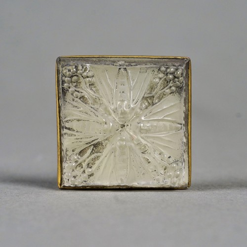 Antique Jewellery  - 1912 René Lalique - Hat Pin Papillons Butterflies Glass With Grey Patina