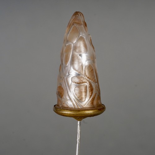 1912 René Lalique - Épingle à Chapeau « Feuiles »  - Verrerie, Cristallerie Style Art nouveau