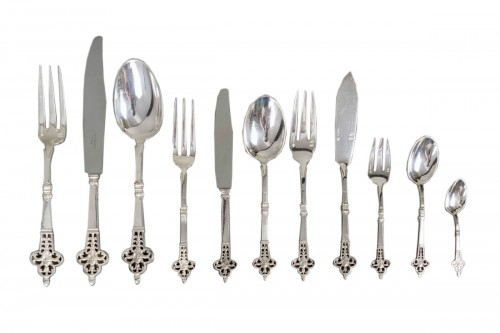 Christofle &amp; Cardeilhac Cutlery Flatware Renaissance Sterling Silver 143 P