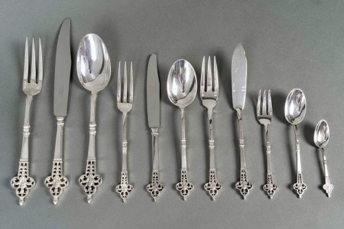 Christofle &amp; Cardeilhac Cutlery Flatware Renaissance Sterling Silver 143 P - silverware & tableware Style 