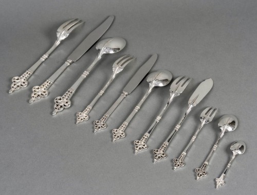 silverware & tableware  - Christofle &amp; Cardeilhac Cutlery Flatware Renaissance Sterling Silver 143 P