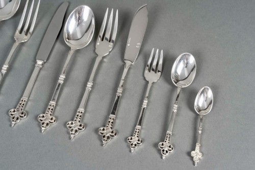 20th century - Christofle &amp; Cardeilhac Cutlery Flatware Renaissance Sterling Silver 143 P