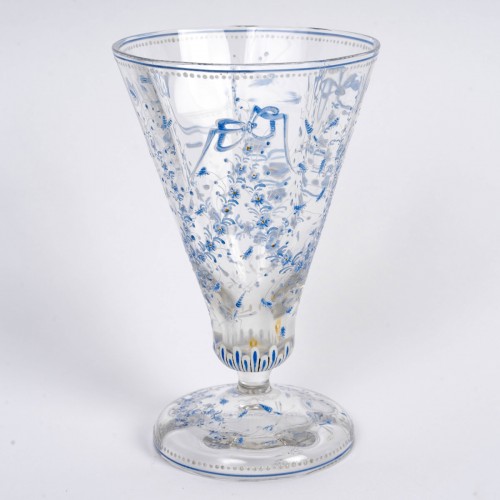 Emile Gallé - Vase Cornet libellules et fleurs - BG Arts