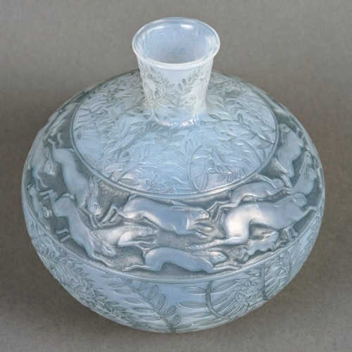 Verrerie, Cristallerie  - 1923 René Lalique - Vase Lièvres