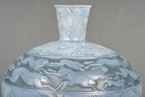 1923 René Lalique - Vase Lièvres - BG Arts