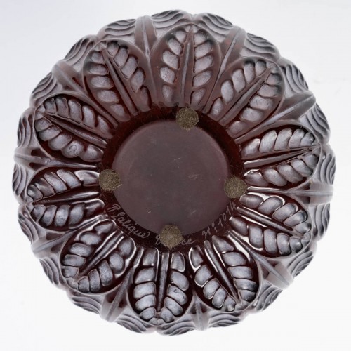 1924 René Lalique - Vase Malesherbes Dark - 
