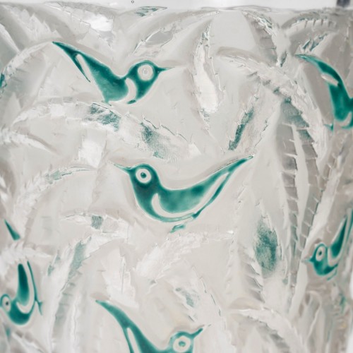1930 René Lalique - Green Enamel Borneo Vase - 
