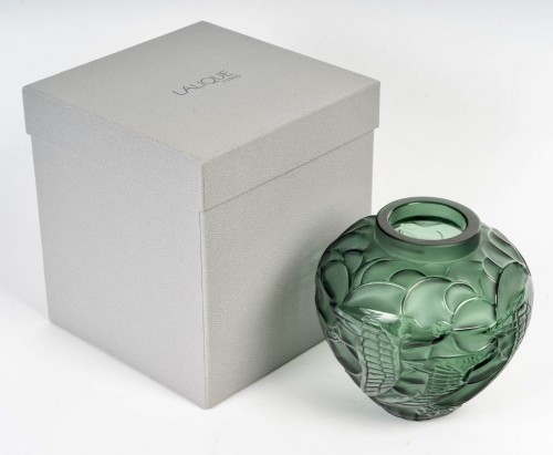 Lalique France - Courlis Vase - Art Déco