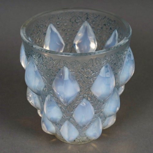 1927 René Lalique - Vase Rampillon - Verrerie, Cristallerie Style Art Déco