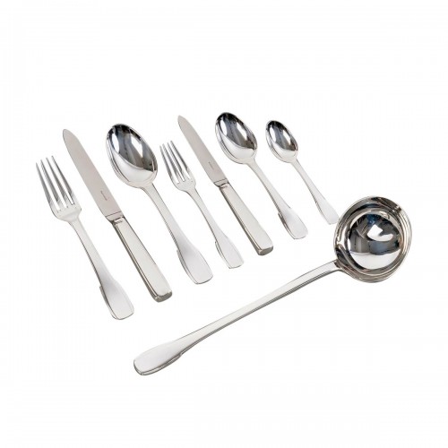 Jean E. Puiforcat - Art Deco Cutlery Flatware Set Menton Sterling Silver 