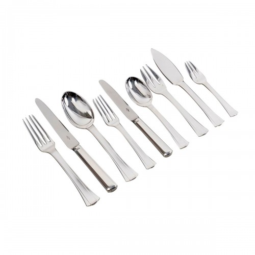 Jean E. Puiforcat - Art Deco Cutlery Flatware Set Dinard Sterling Silver 