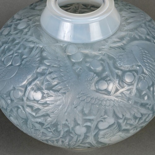 1924 René Lalique - Vase Aras - Verrerie, Cristallerie Style Art Déco