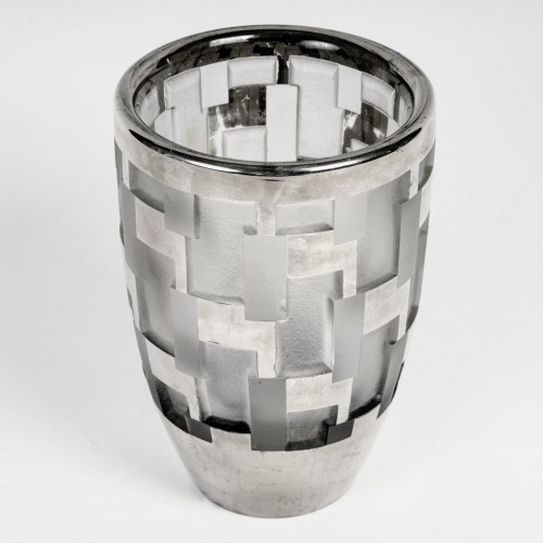 1930 Jean Luce - Vase Art Deco Moderniste - Verrerie, Cristallerie Style Art Déco