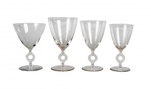 1926 René Lalique - Set Of 60 Glasses Ribeauvillé Glass Star Of David